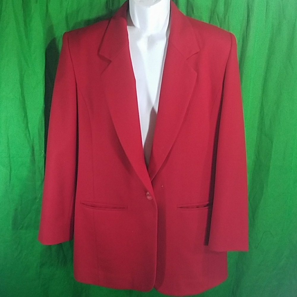 Red Vtg Pendleton Womens Blazer Sz 10 Wool USA